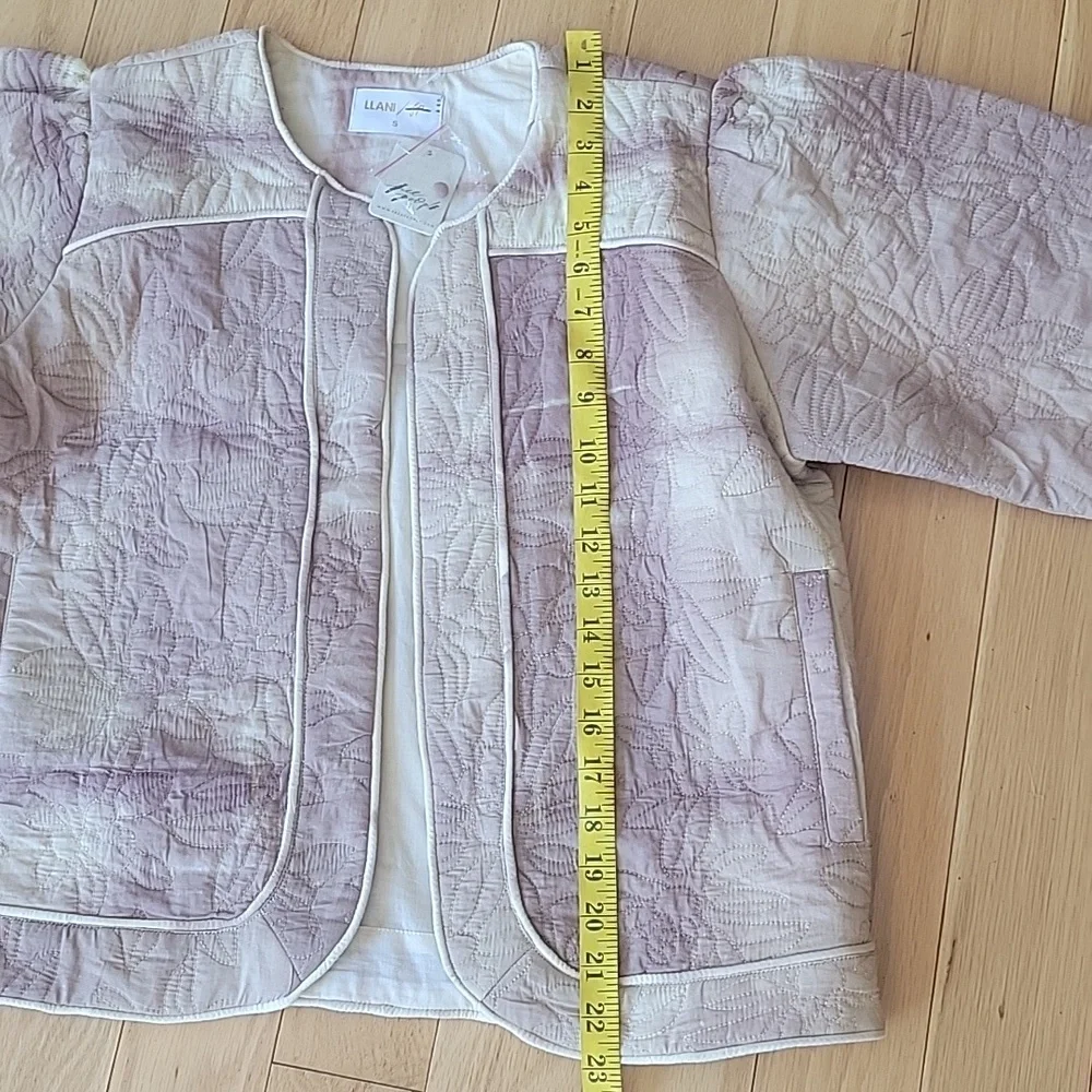 LLANI X Free People Quilted Open Front Bomber Jacket